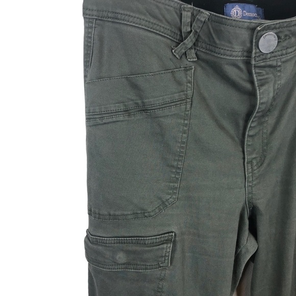 Democracy Ab Solution Cropped Cargo Pants with Roll Up Legs Size 12 Green - Picture 4 of 14